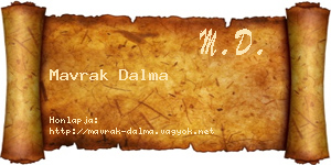 Mavrak Dalma névjegykártya